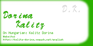 dorina kalitz business card
